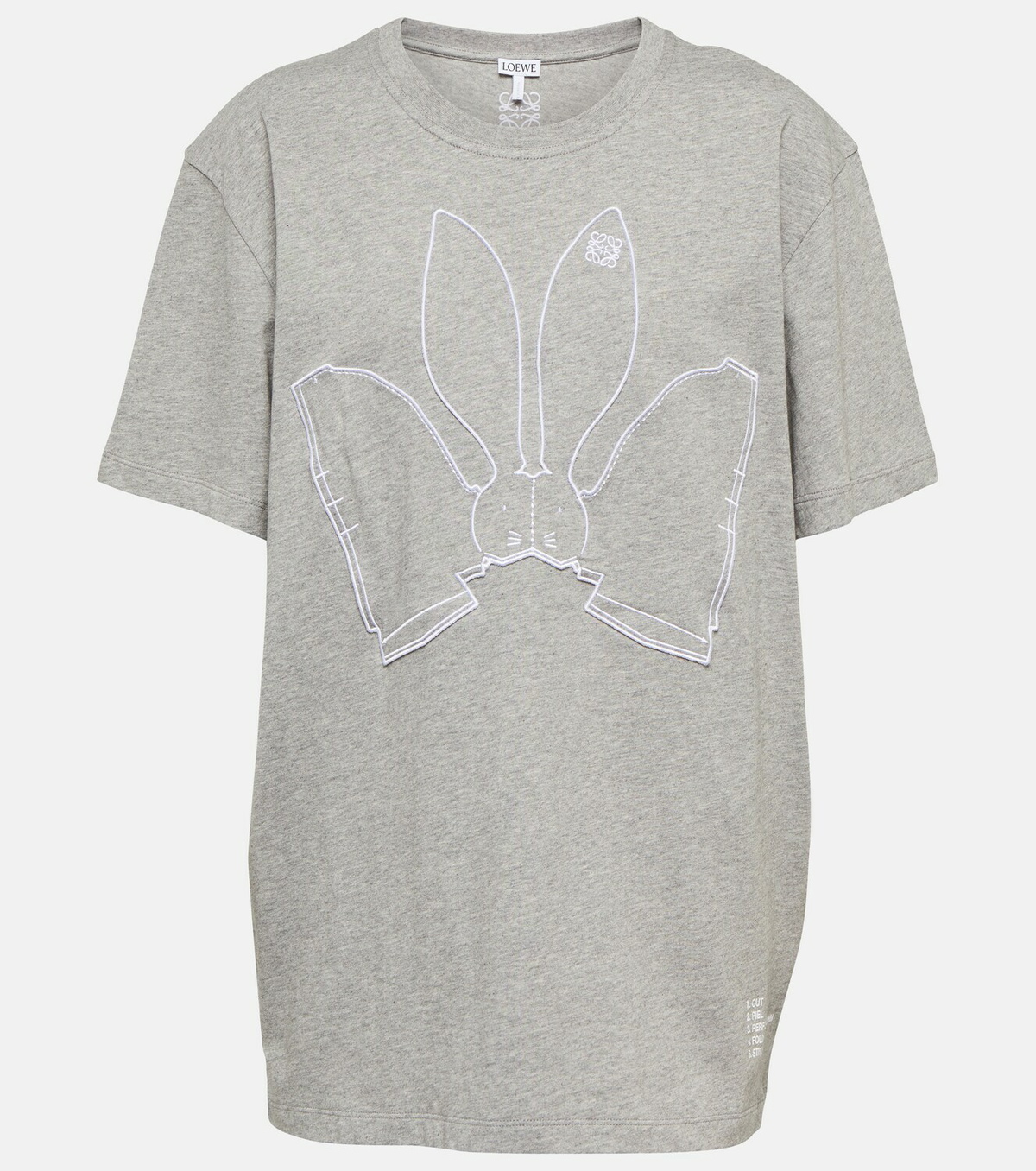 24AW new/LOEWE アナグラムコットンTシャツ T-Shirt Gray Loewe - Anagram Logo-Detailed Cotton-Jersey T-Shirt - Gray Loewe