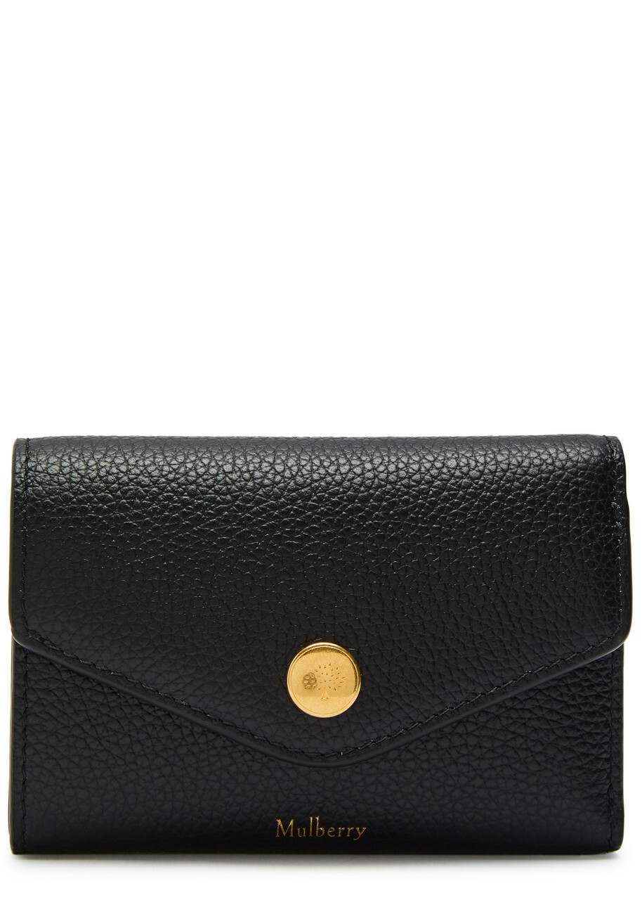 Mulberry Logo Grained Leather Wallet - Black - One Size