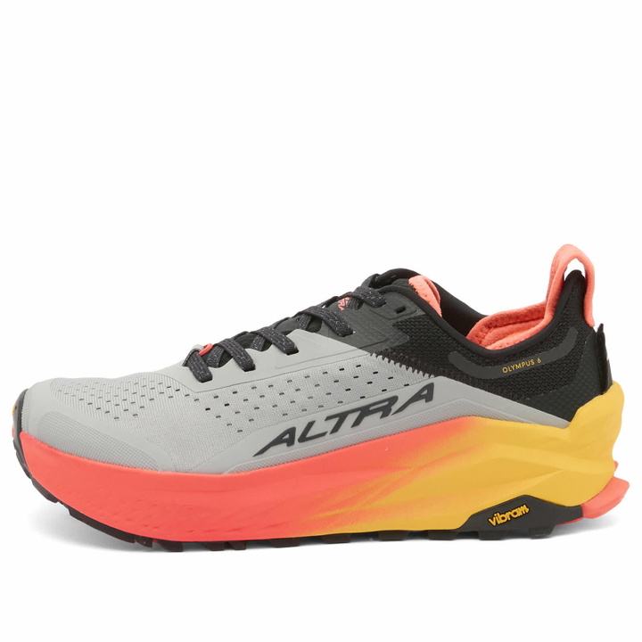 Photo: Altra Men's Olympus 6 Sneaker in Gray/Red