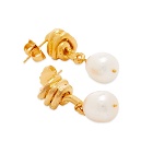 Alighieri Women's The Celestial Raindrop Pearl Earrings in White/Gold