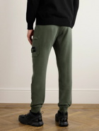 Stone Island - Tapered Logo-Appliquéd Cotton-Jersey Sweatpants - Green