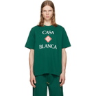 Casablanca Green Diamond Logo Short Sleeve T‑shirt