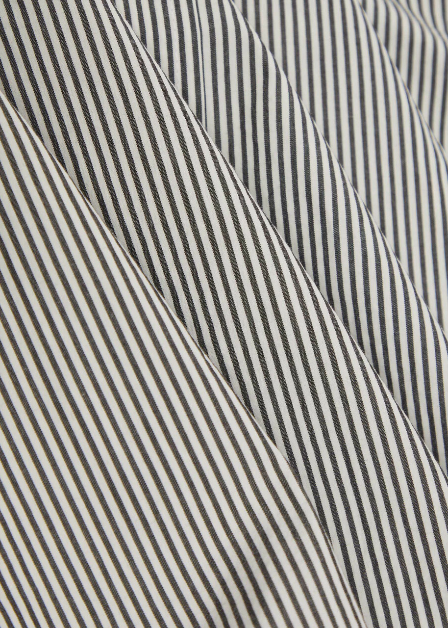 Agolde Cinched Striped Cotton-poplin Shirt Grey