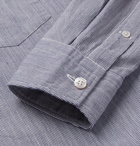 TOM FORD - Slim-Fit Button-Down Collar Striped Cotton Shirt - Men - Blue