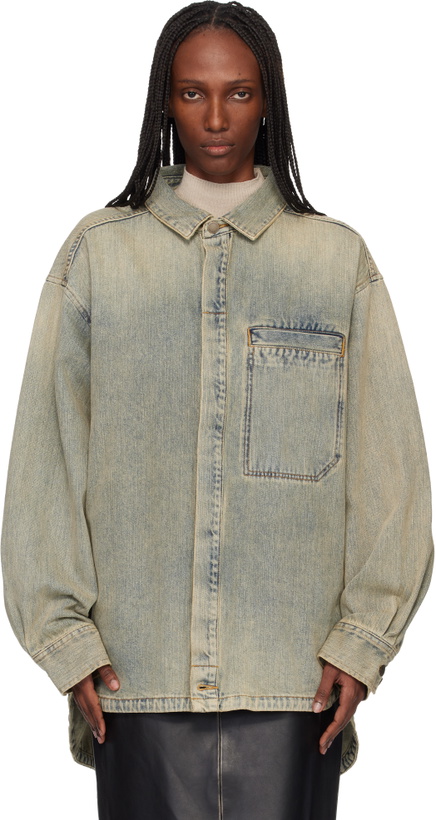 Photo: Entire Studios Blue Herculean Denim Shirt