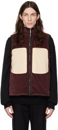 RANRA Burgundy Paneled Vest