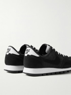 Nike - Air Pegasus 83 Leather-Trimmed Perforated Suede Sneakers - Black