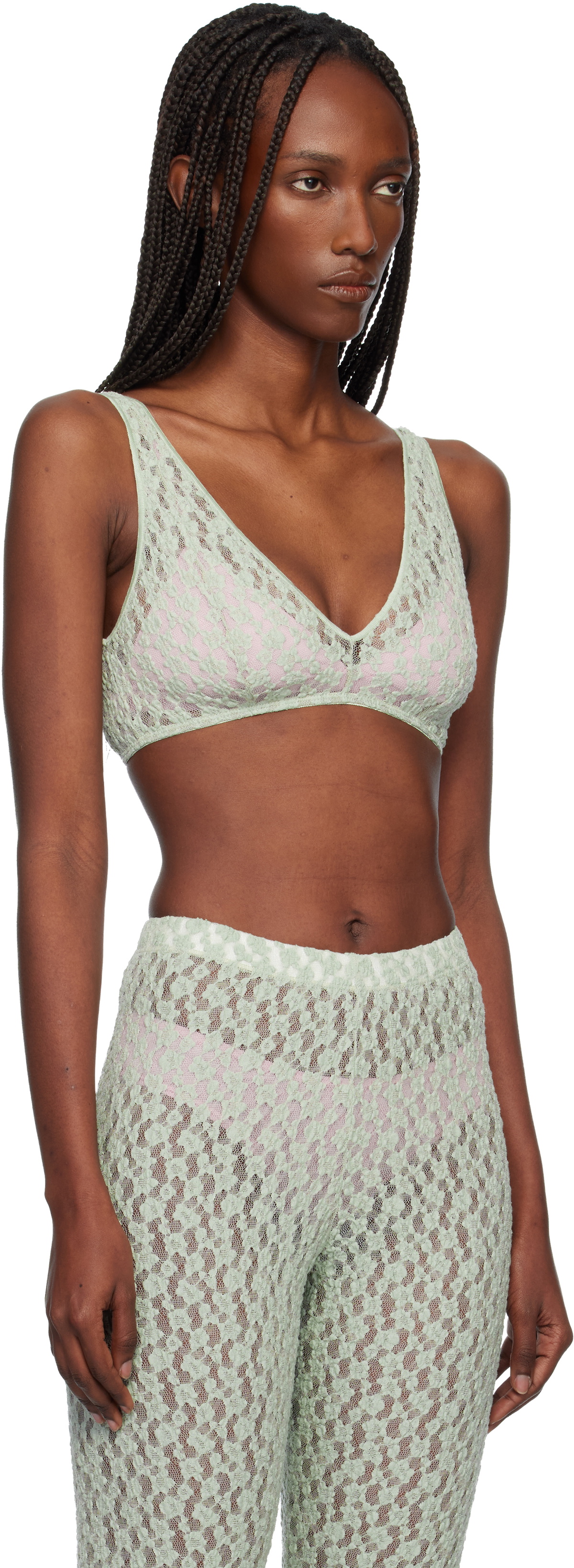 Baserange Green Crescent Bralette