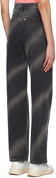 Kijun Gray Airbrushed Jeans