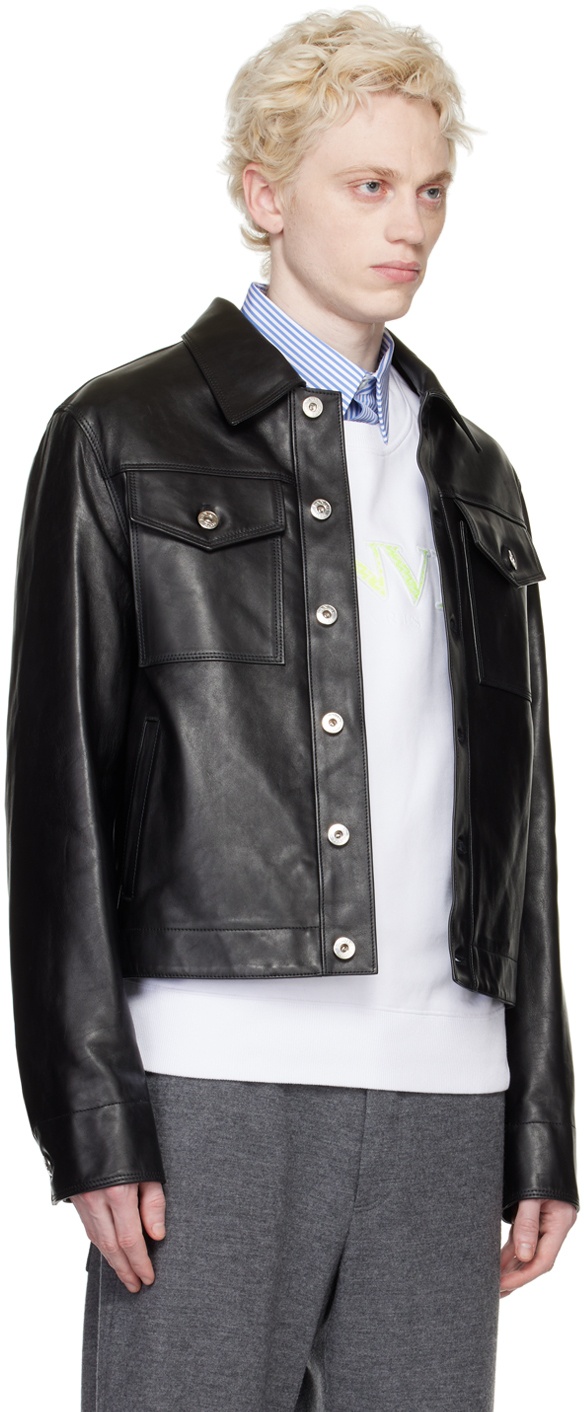 Lanvin Black Essential Leather Jacket Lanvin