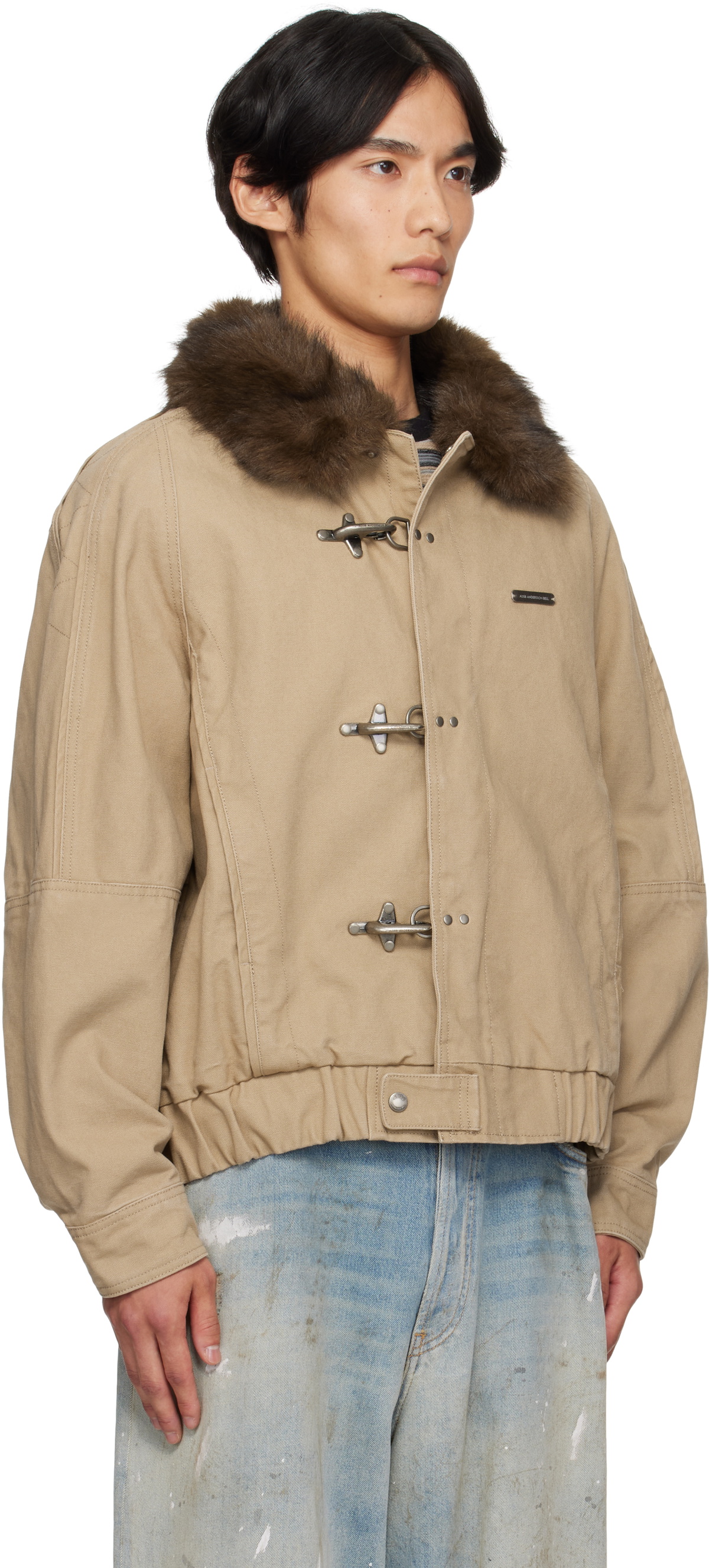 Andersson Bell Beige Ortega Washed Cotton Jacket
