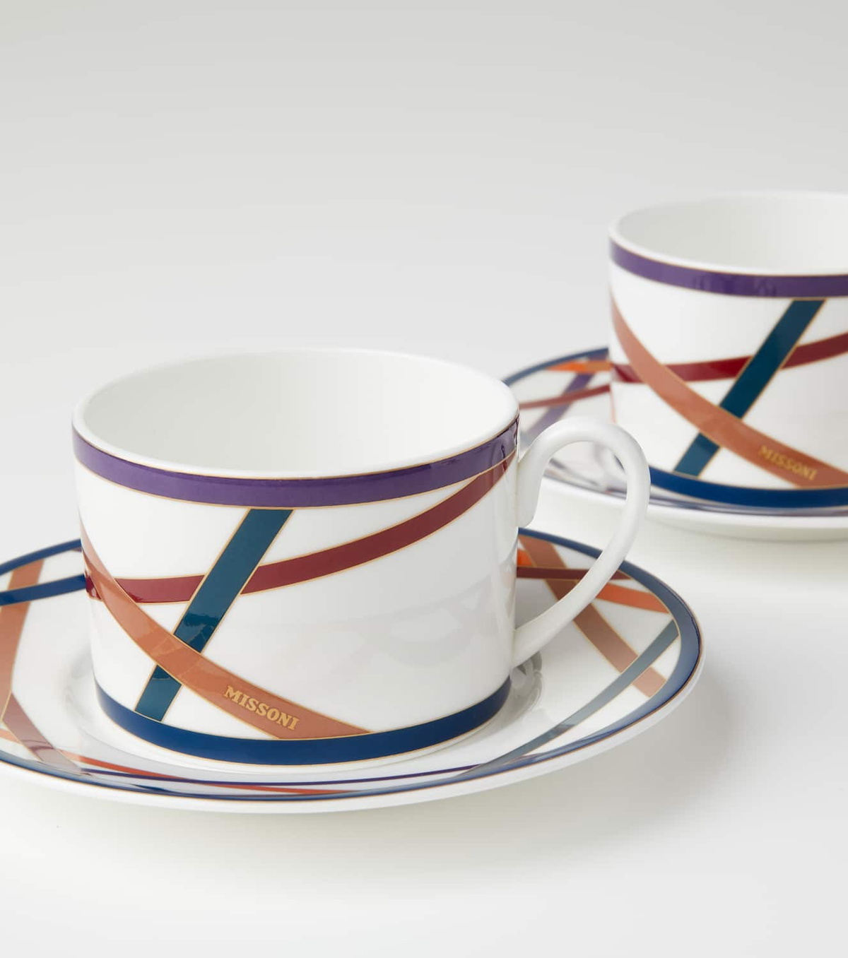 Missoni Nastri set of 6 teacups and saucers