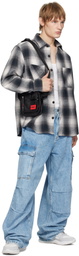 Hugo Black Logo Patch Bag