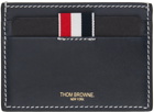 Thom Browne Navy Logo Card Holder