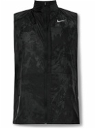 Nike Running - Repel Run Division Printed Ripstop Running Gilet - Black