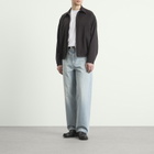 Kaptain Sunshine Men's Wool Poplin Zip Blouson in Espresso