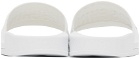 Moschino White Logo Pool Slides
