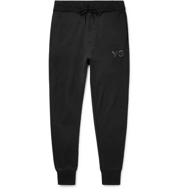 Photo: Y-3 - Tapered Loopback Cotton-Jersey Sweatpants - Men - Black