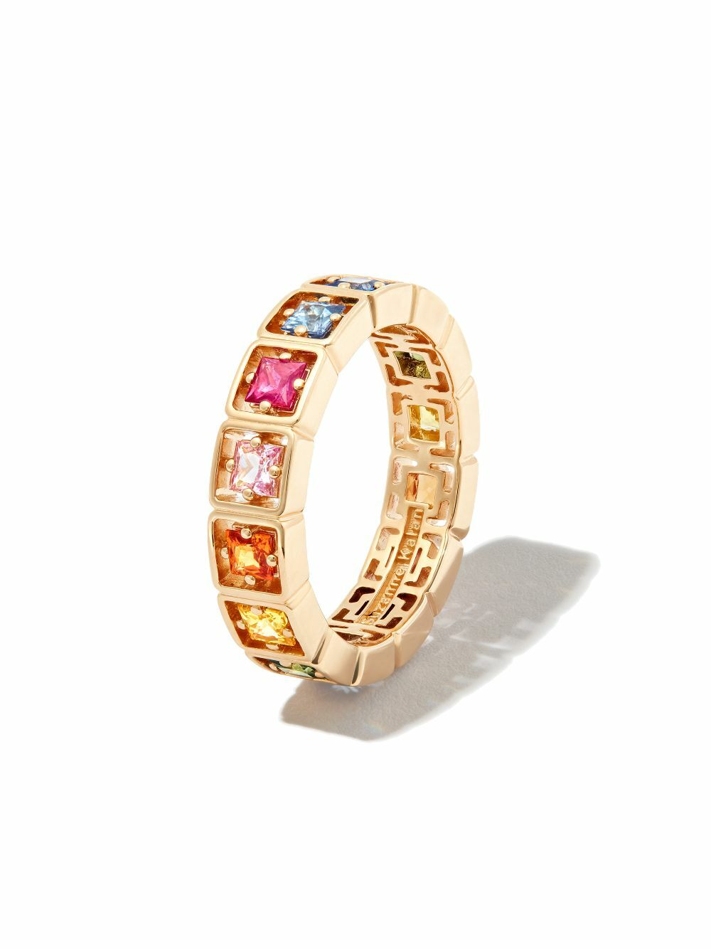 Suzanne Kalan 18K Yellow Gold Rainbow Sapphire Ring