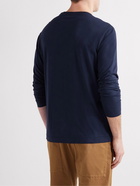 Altea - Cotton and Cashmere-Blend Jersey T-Shirt - Blue