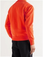 ALEX MILL - Half-Zip Fleece-Back Cotton-Jersey Sweatshirt - Orange