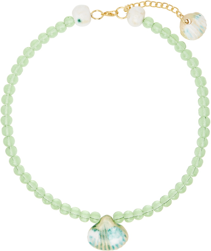Photo: LEVENS JEWELS Green Seashell Necklace
