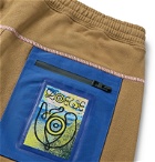 Loewe - Eye/ LOEWE/ Nature Logo-Appliquéd Shell-Panelled Fleece-Back Cotton-Jersey Shorts - Brown