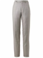 Brioni - Straight-Leg Wool, Silk and Linen-Blend Suit Trousers - Gray