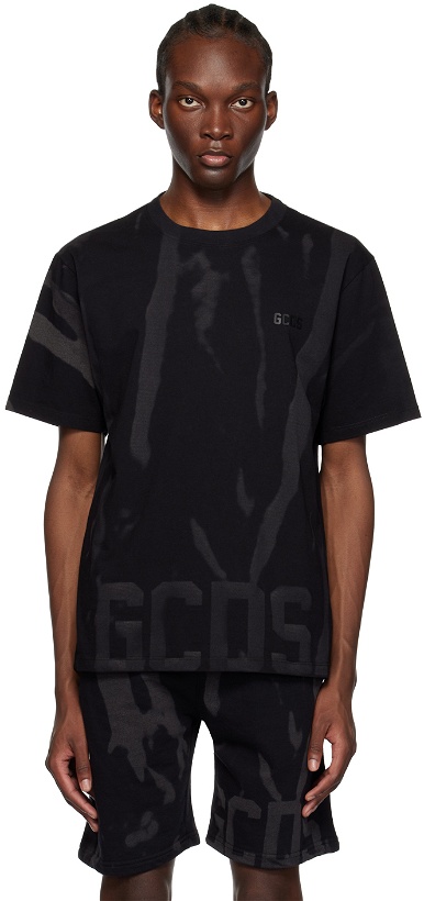Photo: GCDS Black Printed T-Shirt