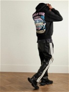 Givenchy - World Tour Logo-Print Cotton-Jersey Zip-Up Hoodie - Black