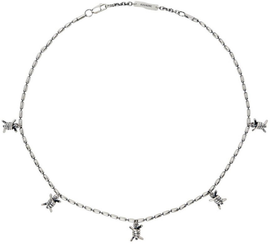 Kusikohc SSENSE Exclusive Silver Multi Twiddle Charm Necklace