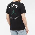 Air Jordan Men's PSG Logo T-Shirt in Black/Noble Green
