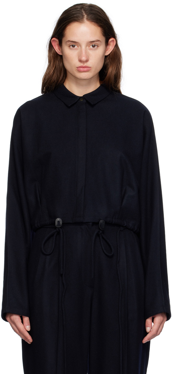 LE17SEPTEMBRE Navy Cropped Shirt