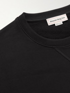 Alexander McQueen - Logo-Print Cotton-Jersey Sweatshirt - Black
