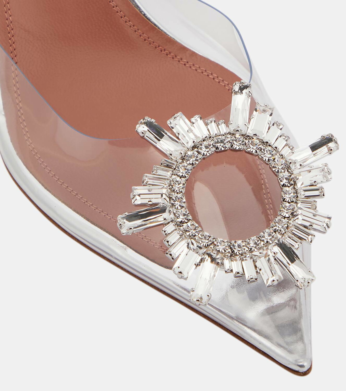 Amina Muaddi Begum embellished PVC slingback pumps