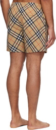 Burberry Beige Check Swim Shorts