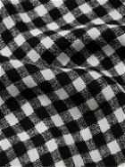 AMI PARIS - Checked Crepe Shirt - Black