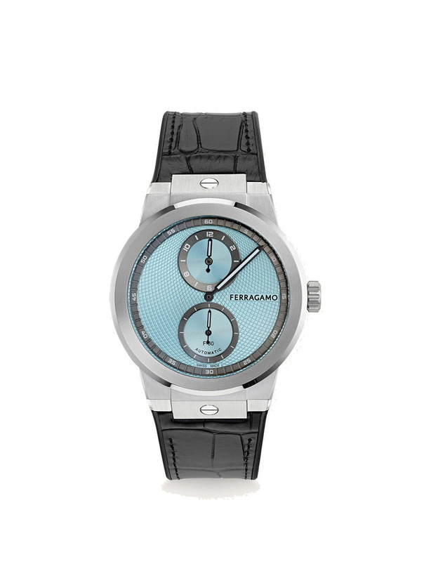 Photo: Ferragamo Mens F-80 Auto Manufacture watch in Blue