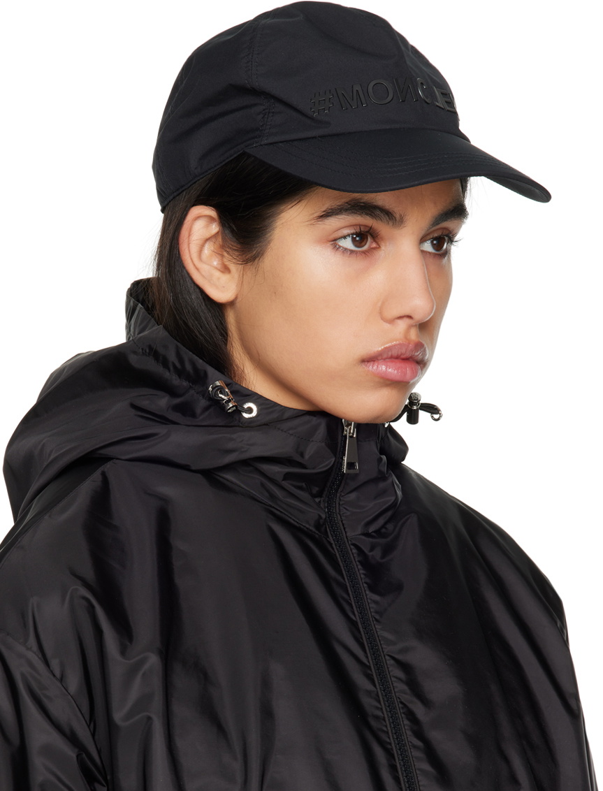 Moncler Grenoble Black Bonded Baseball Cap Moncler Grenoble