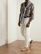 Loro Piana - Printed Linen Shirt - Blue