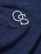 Oliver Spencer - Logo-Embroidered Cotton-Blend Terry T-Shirt - Blue