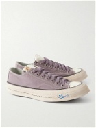 Visvim - Skagway Leather-Trimmed Canvas Sneakers - Purple