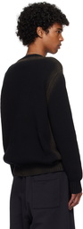 MM6 Maison Margiela Black Crewneck Sweater