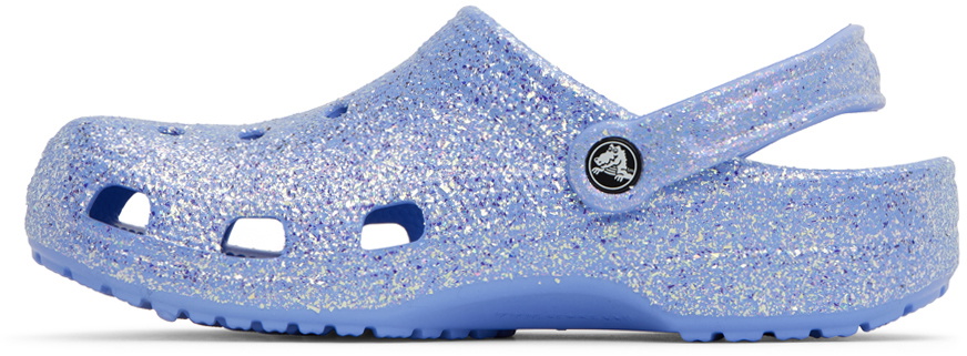 Crocs Purple Classic Glitter Clogs