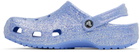 Crocs Purple Classic Glitter Clogs