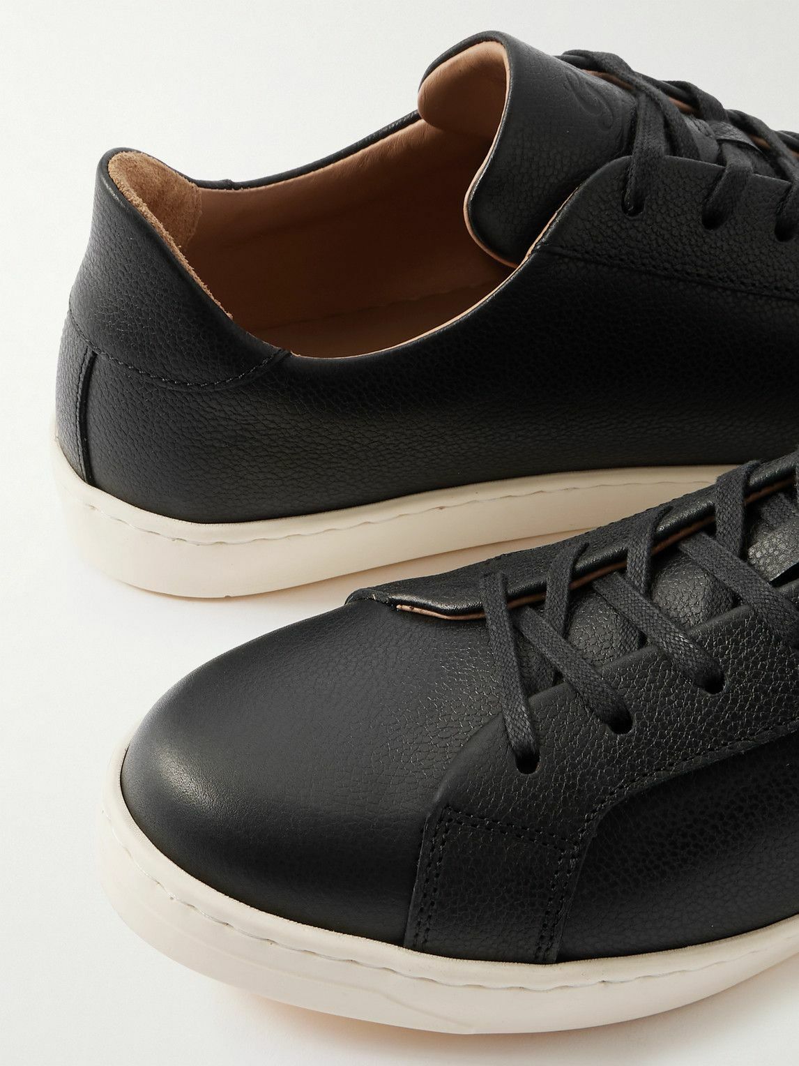 George Cleverley - Jack III Leather Sneakers - Black