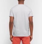 Hartford - Printed Slub Cotton-Jersey T-Shirt - Light gray