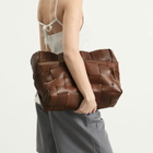 ST. Agni Women's Woven Large Tote in Chestnut 
