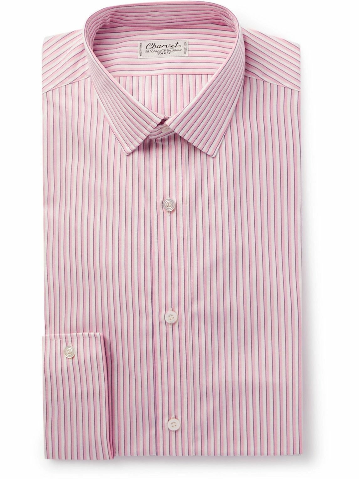Charvet - Striped Cotton-Poplin Shirt - Pink