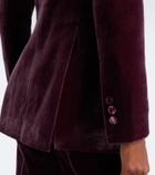Elie Saab Floral-appliqué silk-blend velvet blazer